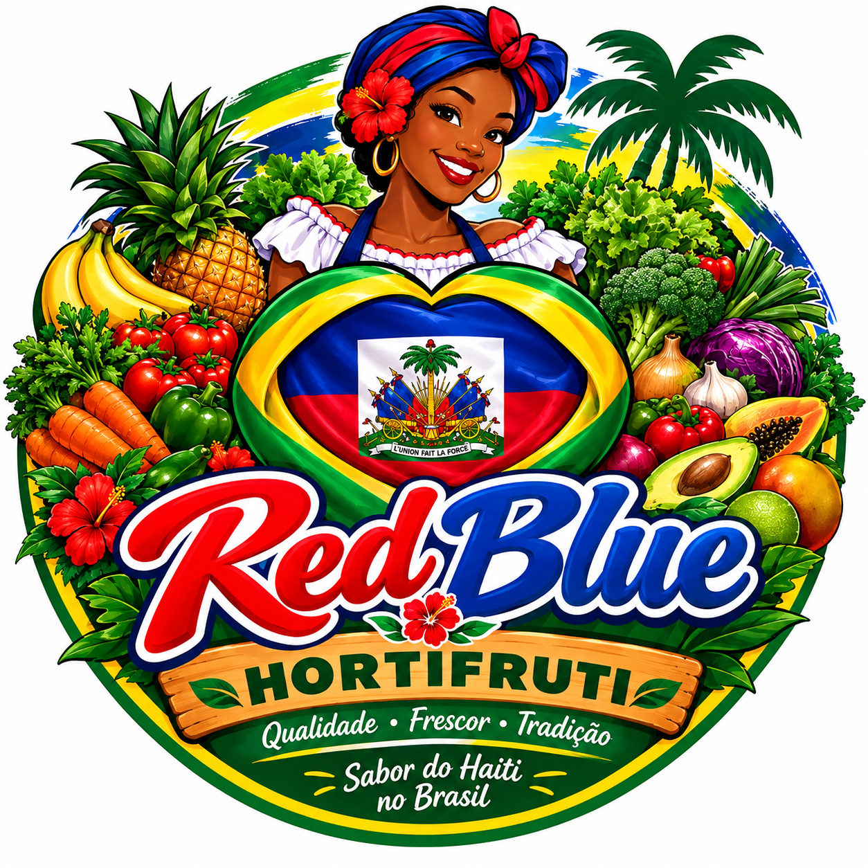 Logo Red Blue Hortifruti